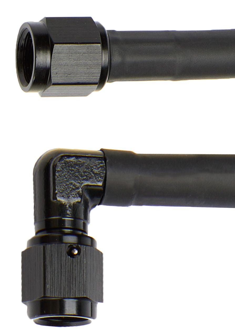 ALLSTAR PERFORMANCECoated Braided Line 30in #4 Hose -4 90 Deg/-4 Str