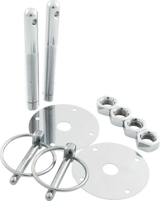 ALLSTAR PERFORMANCESteel Hood Pin Kit w/ 1/4in Flip-Over Clips