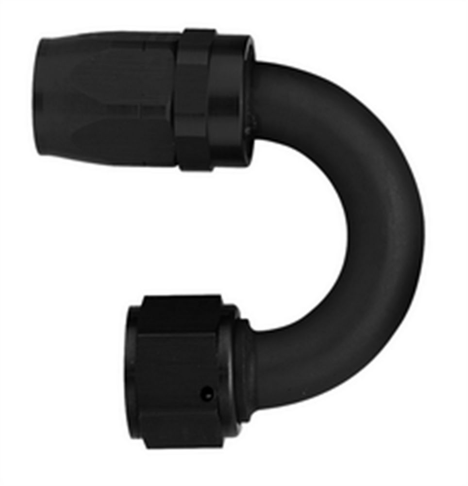 AEROQUIP#8 180 Deg Hose End Black