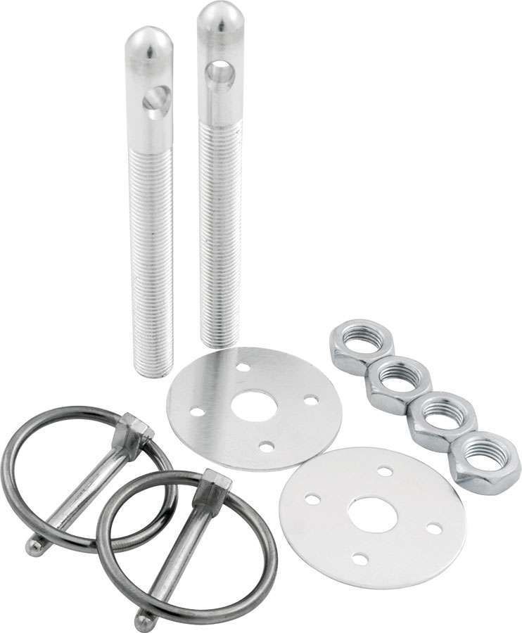 ALLSTAR PERFORMANCEAlum Hood Pin Kit 3/8in Silver