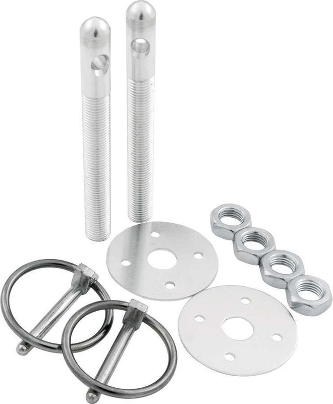 ALLSTAR PERFORMANCEAlum Hood Pin Kit 3/8in Silver