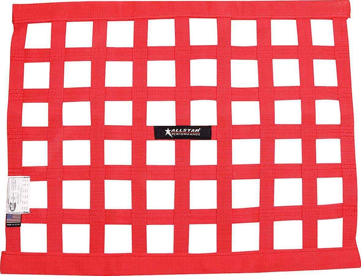 ALLSTAR PERFORMANCEWindow Net Border Style 18 x 24 SFI Red