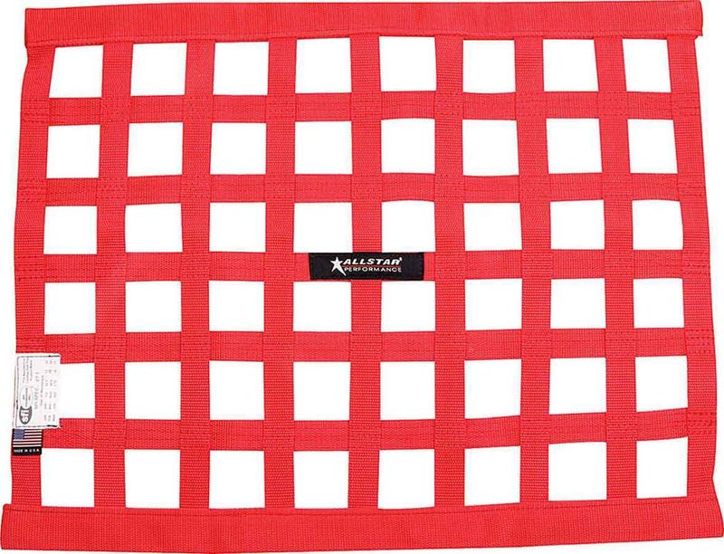 ALLSTAR PERFORMANCEWindow Net Border Style 18 x 24 SFI Red