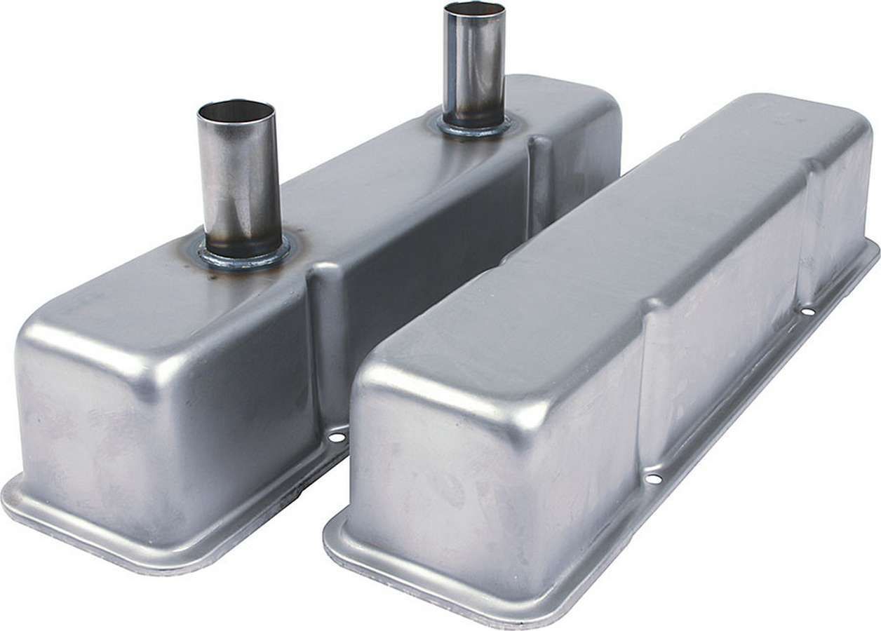 ALLSTAR PERFORMANCEValve Covers SBC Steel Raw w/Tubes
