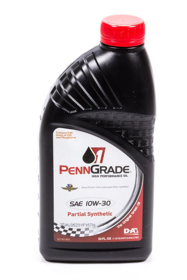 PENNGRADE MOTOR OIL10w30 Racing Oil 1 Qt Partial Synthetic