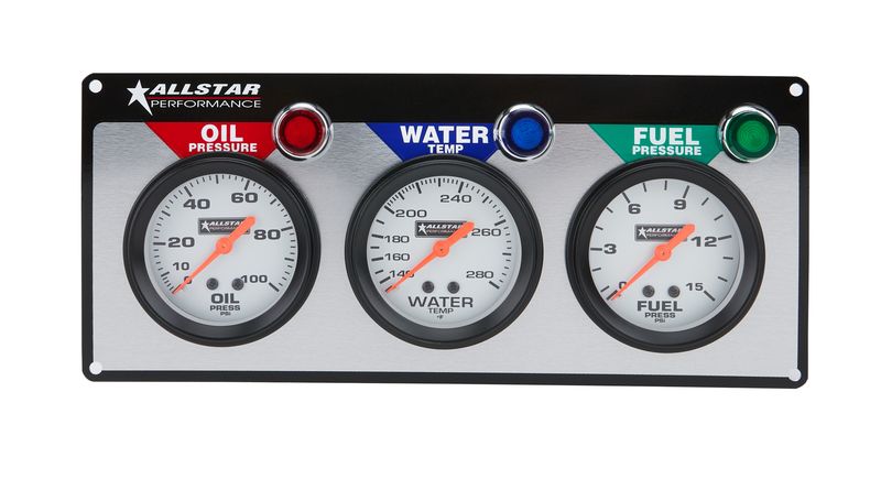 ALLSTAR PERFORMANCE3 Gauge Panel ALL OP/WT/FP
