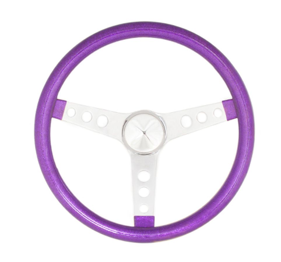 GRANTSteering Wheel Mtl Flake Purple/Spoke Chrm 15