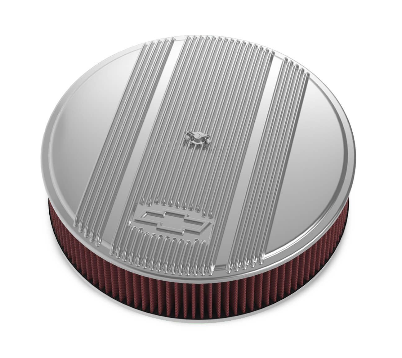 HOLLEY14 x 3 Air Cleaner Finned Bowtie Polished