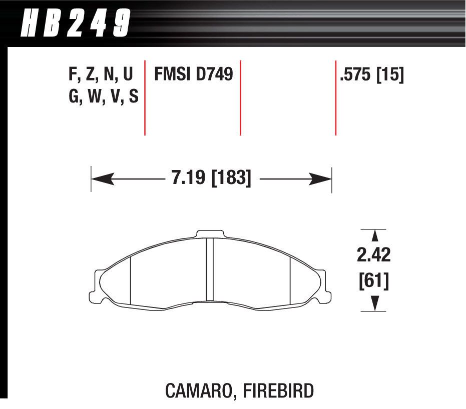 HAWK BRAKEPerformance Street Brake Pads (4)