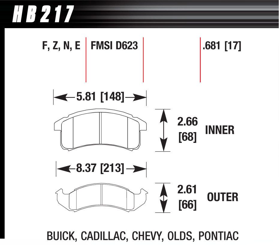 HAWK BRAKEPerformance Street Brake Pads (4)