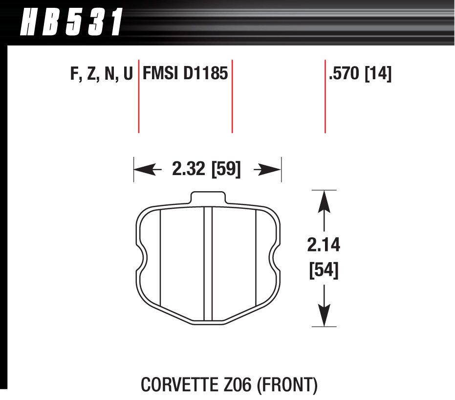 HAWK BRAKE2006 Corvette ZO6 Perf Ceramic