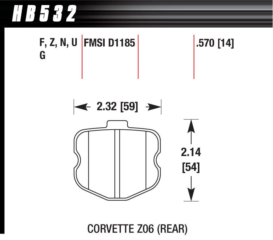 HAWK BRAKE2006 Corvette ZO6 HP Plus