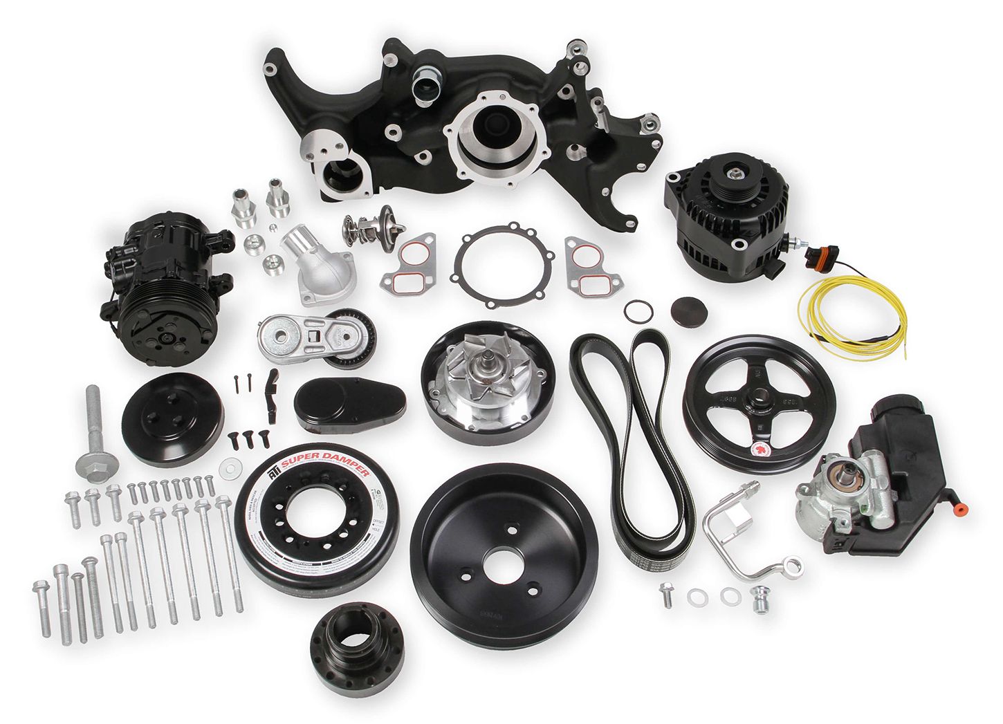 HOLLEYGM LS Mid Mount Complete Accessory Kit - Black