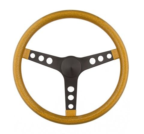 GRANTSteering Wheel Mtl Flake Gold/Spoke Blk 13.5
