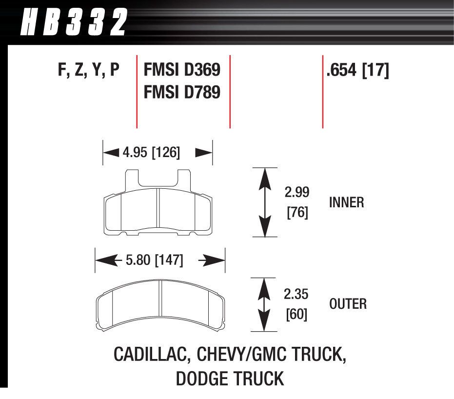 HAWK BRAKEPerformance Street Brake Pads (4)
