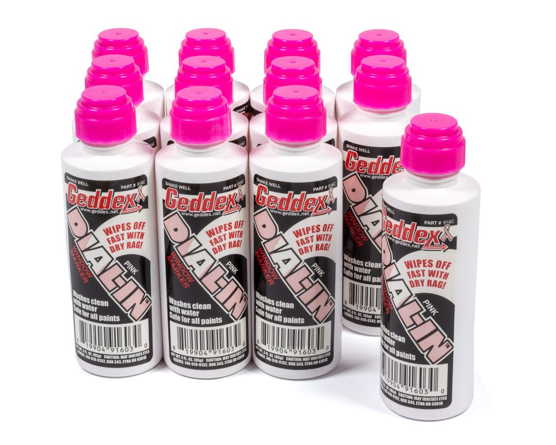 GEDDEX Dial-In Window Marker Pink Case 12x3oz Bottle