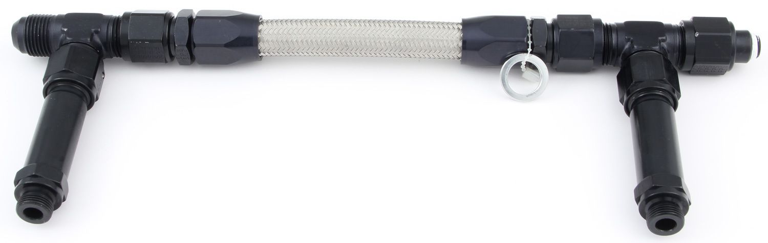 FRAGOLA#8 Fuel Line Kit 9/16-24 Dual Inlet Demon Black