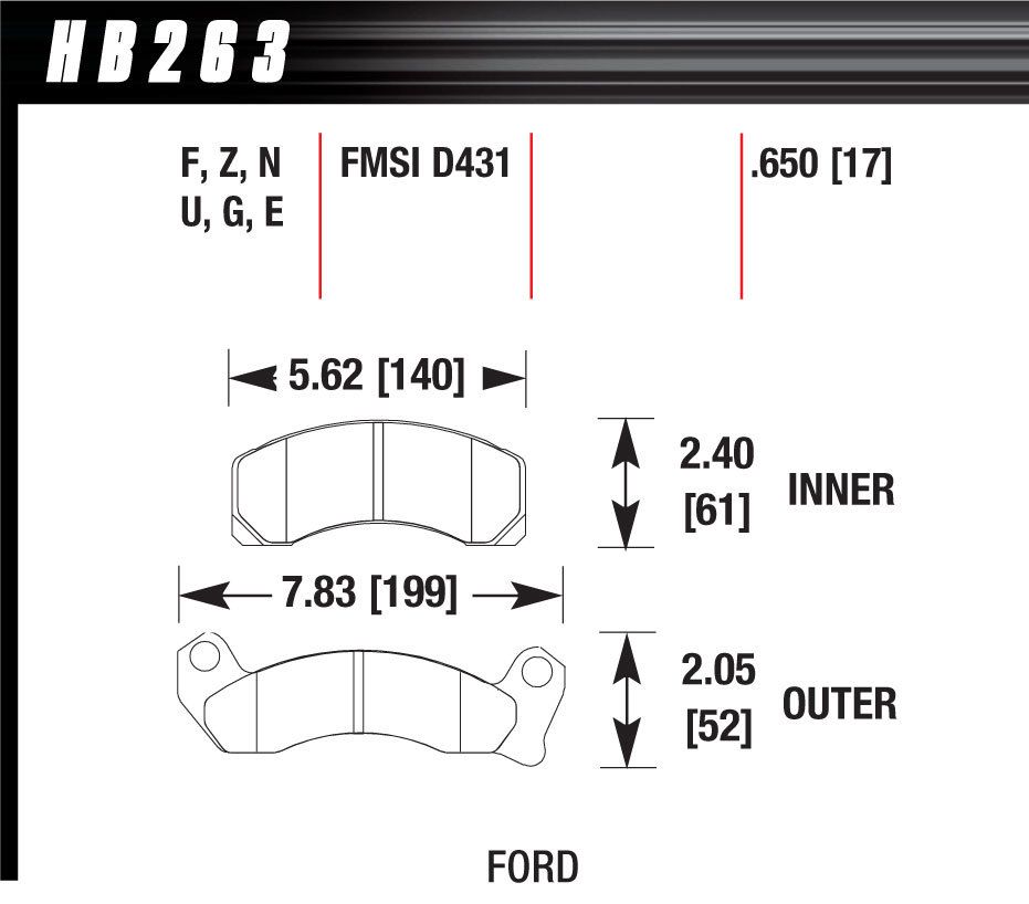 HAWK BRAKEPerformance Street Brake Pads (4)
