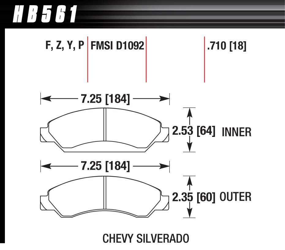 HAWK BRAKEPerformance Street Brake Pads (4)