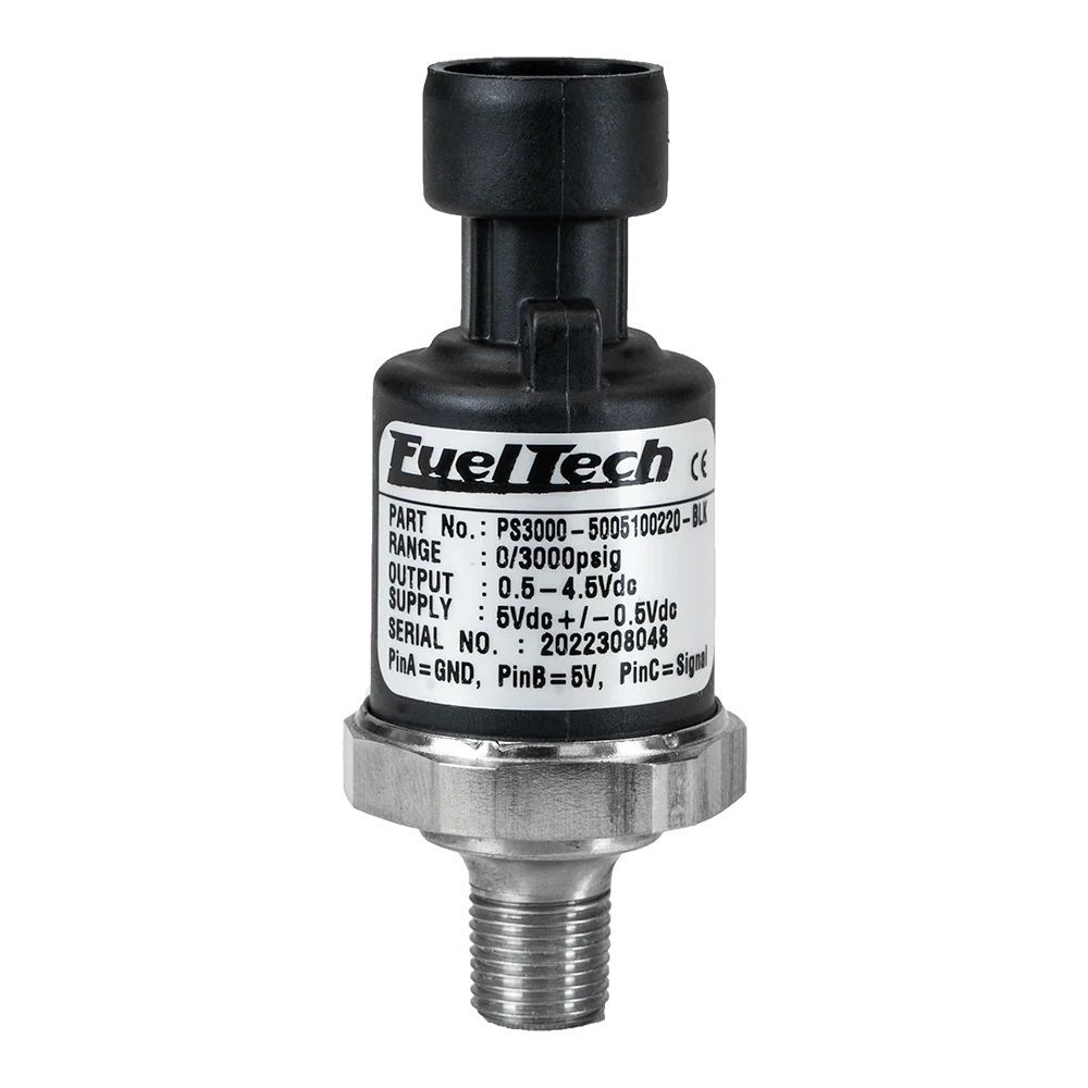 FUELTECH USA0-500 PSI Pressure Sensor (Black Series)