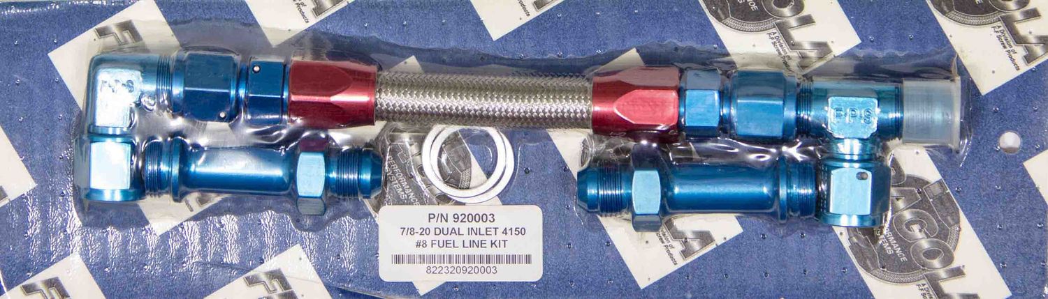 FRAGOLA#8 Fuel Line Kit 7/8-20 Dual Inlet 4150