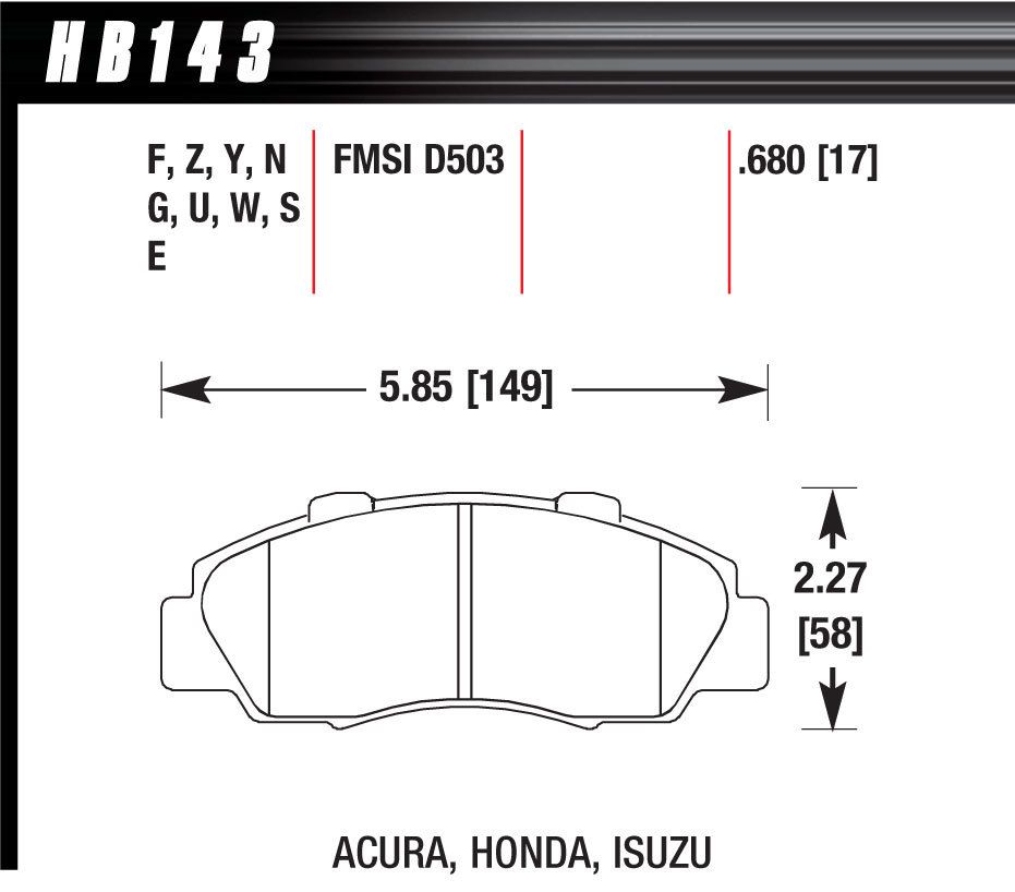 HAWK BRAKEPerformance Street Brake Pads (4)