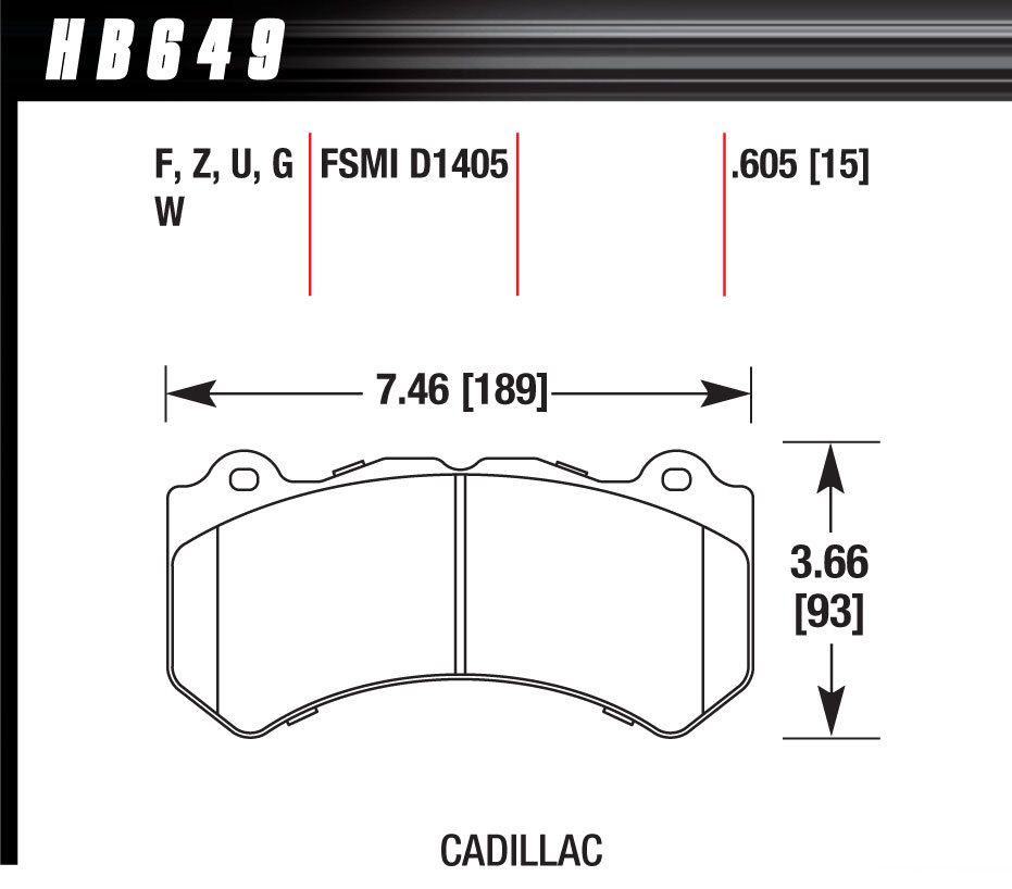 HAWK BRAKEBrake Pads GM / Dodge Front Ceramic