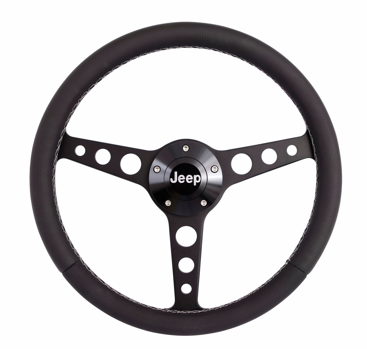 GRANTClassic Series Blk Wheel Jeep Logo/Install Kit