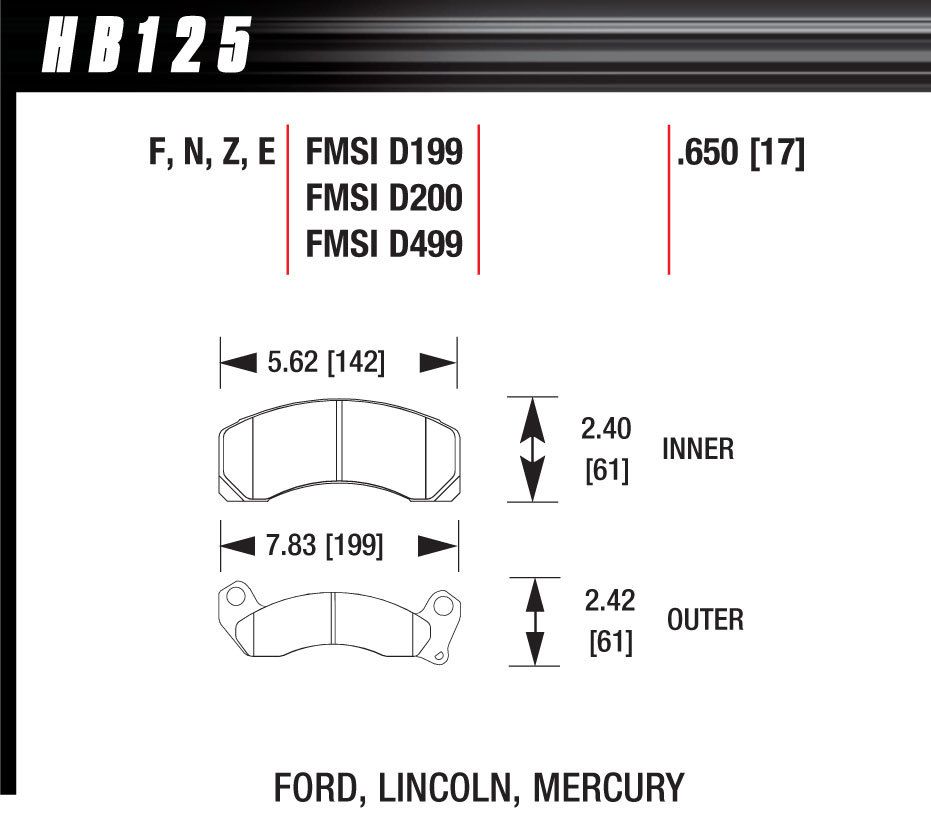 HAWK BRAKEBrake Pads Blue 9012 Ford