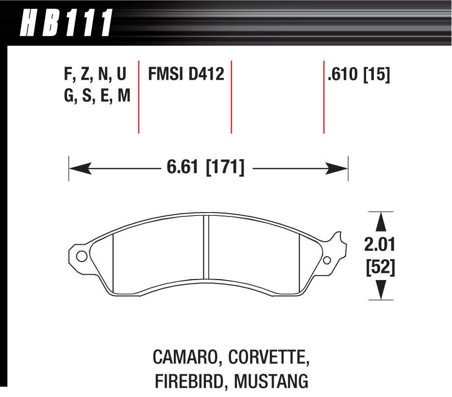 HAWK BRAKEPerformance Street Brake Pads (4)