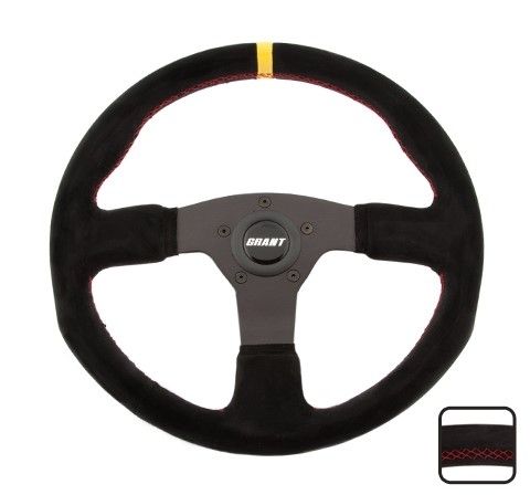 GRANTSuede Series Steering Wh eel 13.75 Dia. 1in Dish