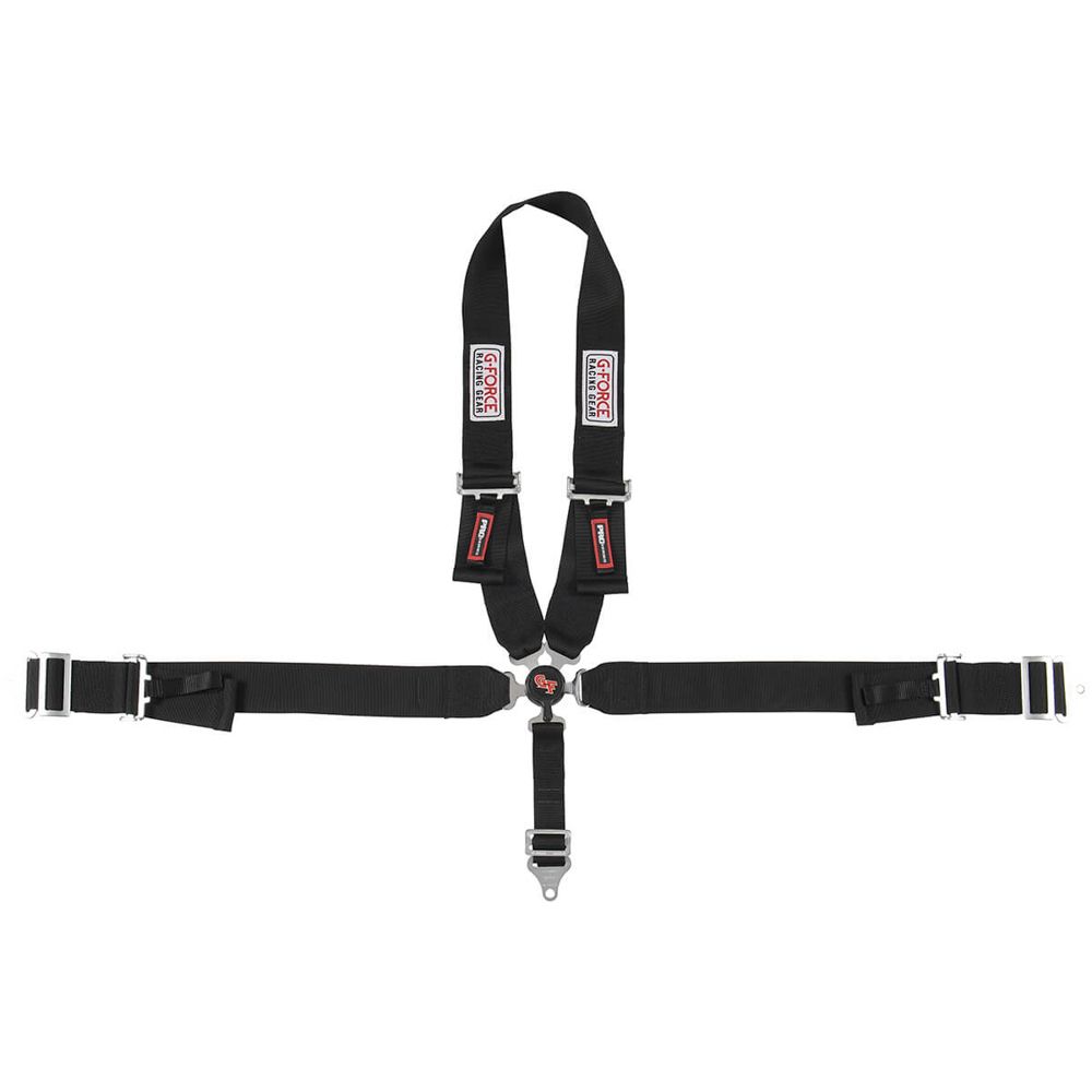 G-FORCE5pt Harness Camlock Black U Shoulder Pull-Dn