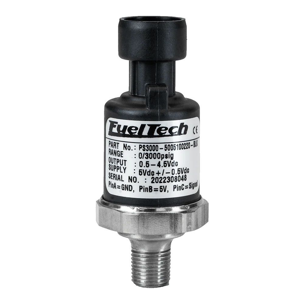 FUELTECH USA0-300 PSI Pressure Sensor (Black Series)
