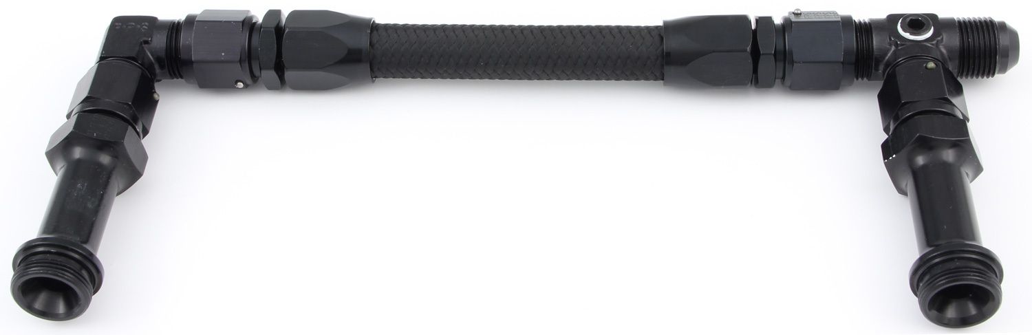 FRAGOLA#8 Fuel Line Kit 7/8-20 Dual Inlet 4150 Black