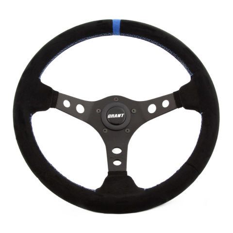 GRANTSuede Racing Steering Wheel w/Center Marker