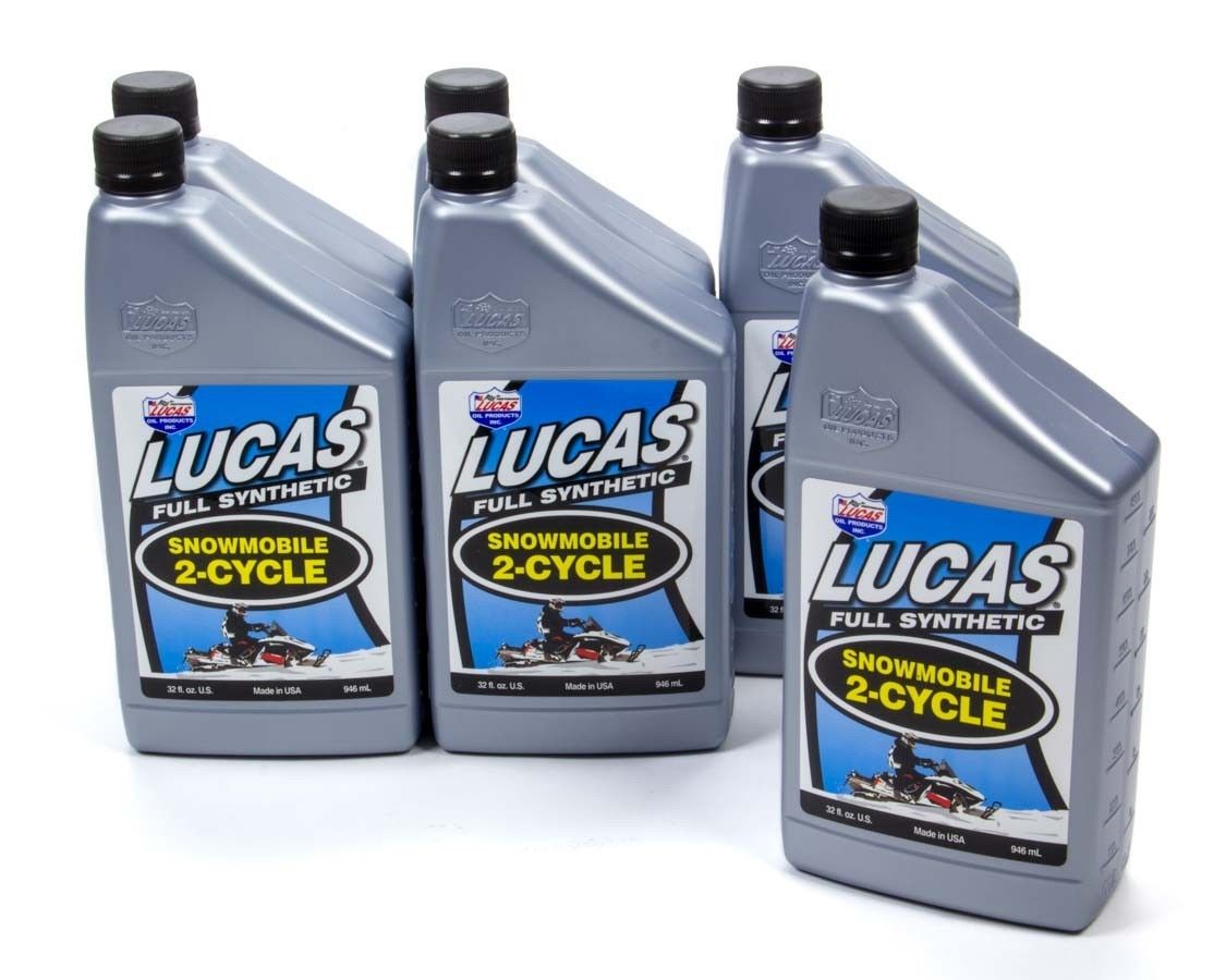 LUCAS OIL2 Cycle Snowmobile Oil Synthetic Case 6x1 Qt.