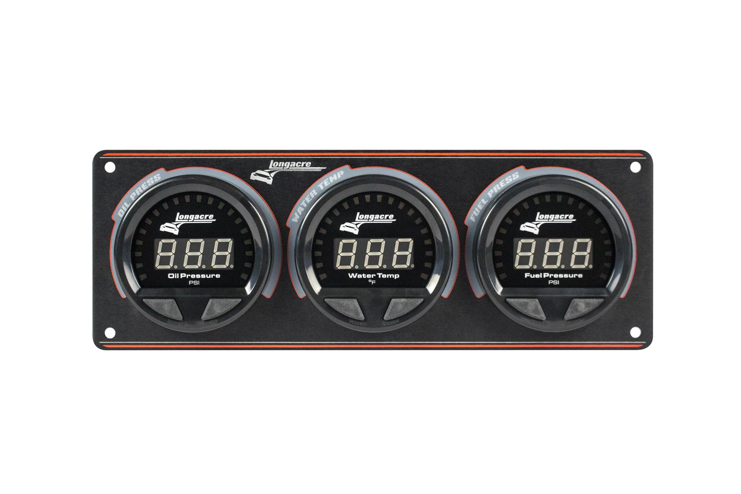 LONGACREWaterproof LED 3 Gauge Panel OP/WT/FP
