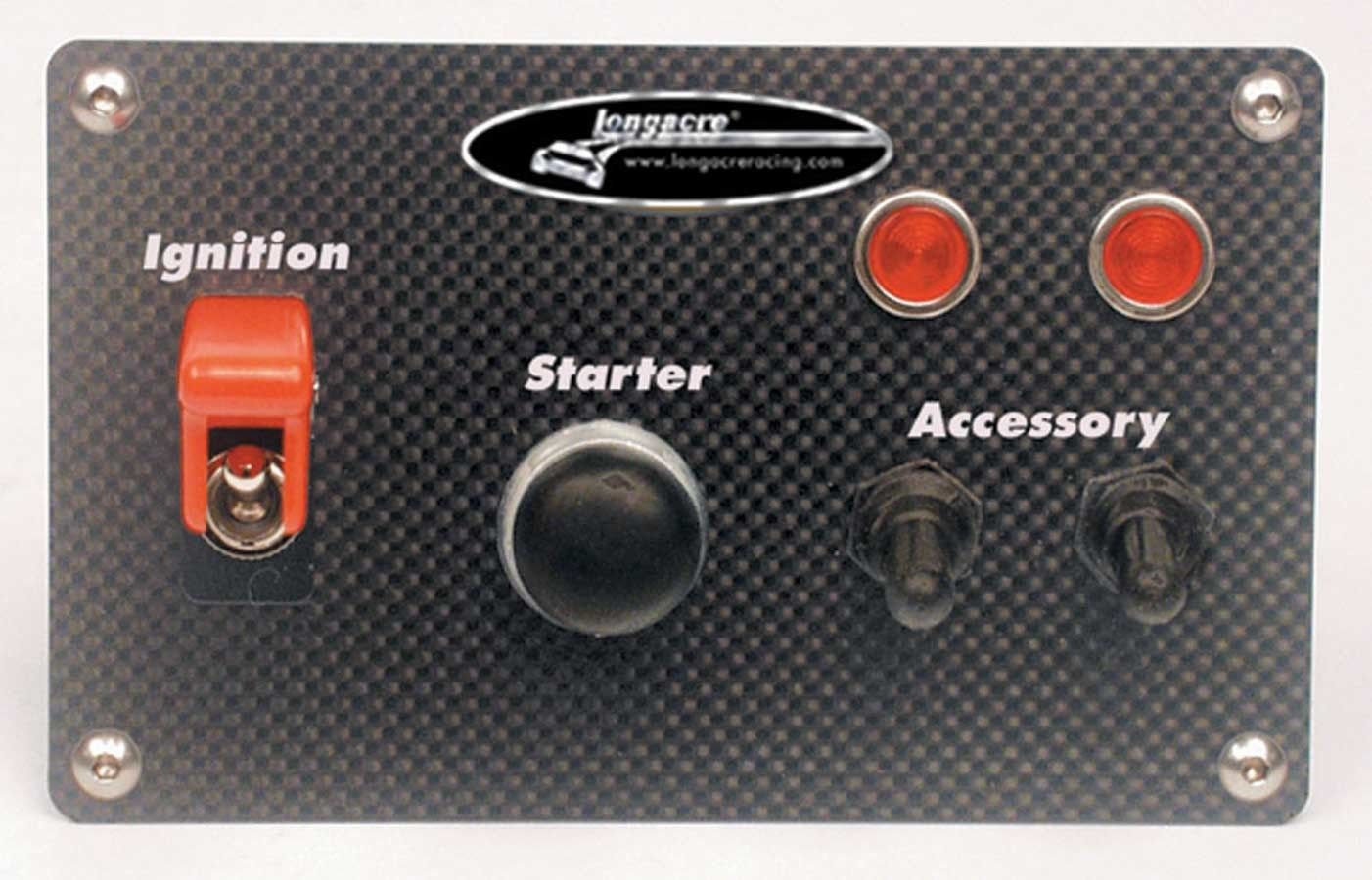LONGACRE Ignition Panel C/F 2 Switch w/Lights