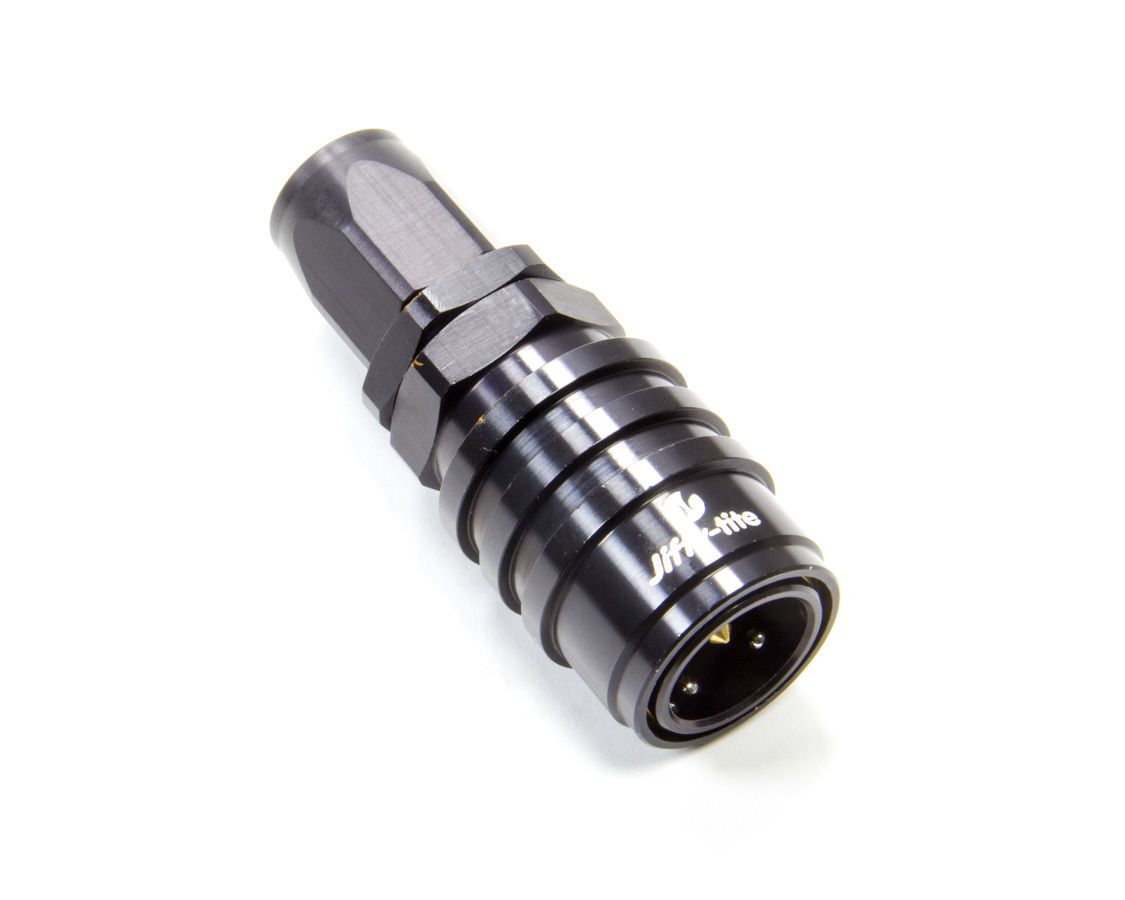 JIFFY-TITEQ/R #8 Str Hose End Socket Valved Black