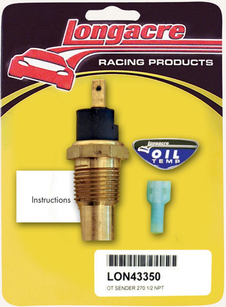 LONGACREOil Temp Sensor 1/2in. NPT 270 Deg