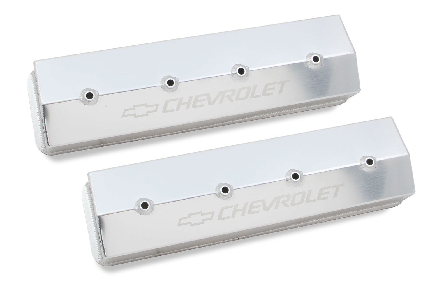 HOLLEYSBC Billet Rail Fab. Alm Valve Covers wo/Hole