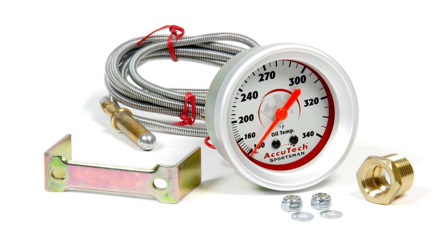 Longacre Oil Temp Gauge 100-340 Degrees AccuTech Sprtsmn
