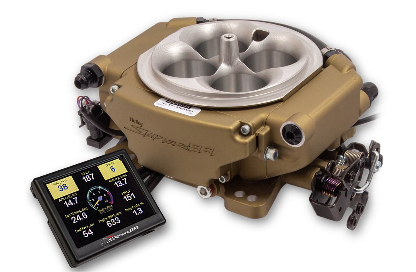 HOLLEY Sniper EFI Xflow System 900 CFM Gold Finish