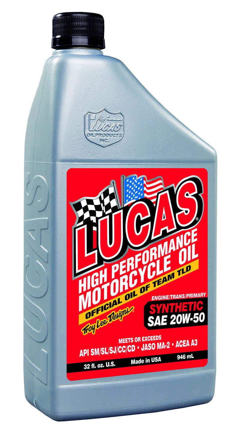 LUCAS OILSynthetic SAE 20w50 Motorcycle Oil 6x1 Qt