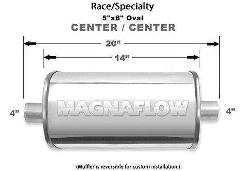 MAGNAFLOW PERF EXHAUSTStainless Race Muffler 4in In/Out