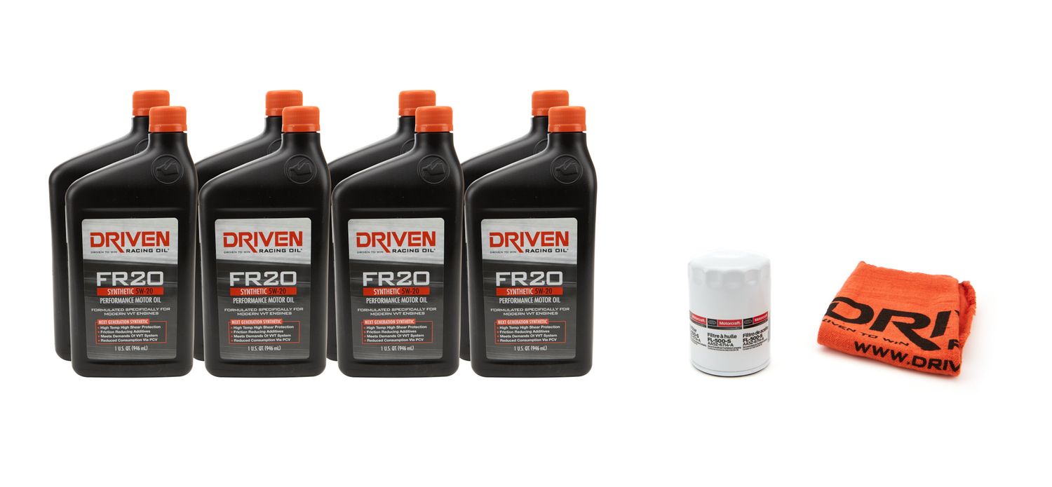 DRIVEN RACING OIL5w20 Oil Change Kit 11- 15 Mustang GT 5.0L 8Qt.