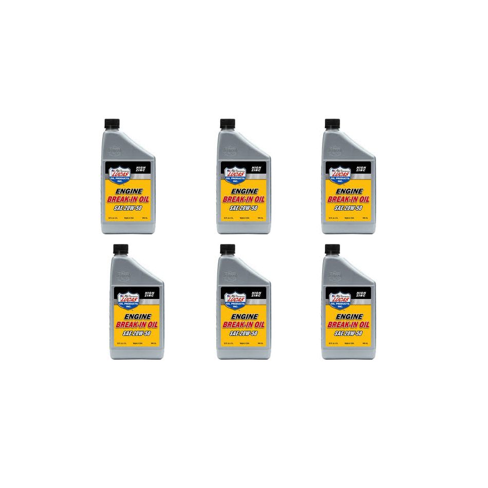 LUCAS OILSAE 5w20 Break-In Oil Case 6 x 1 Quart