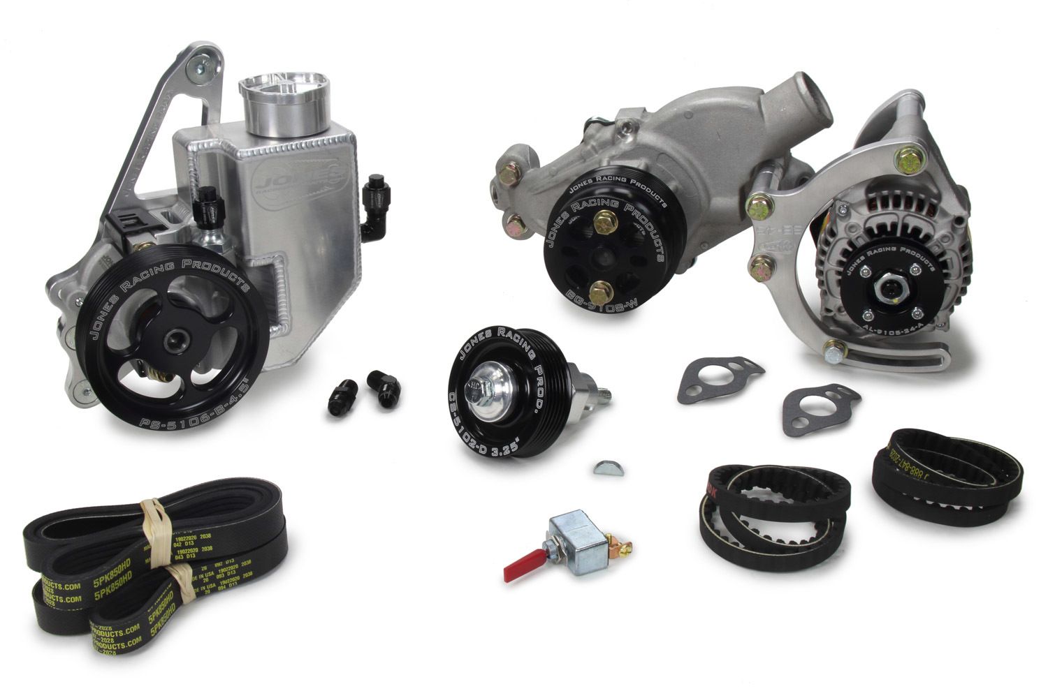JONES RACING PRODUCTSSerpentine Drive Kit SBC w/ P/S - W/P & Alt.
