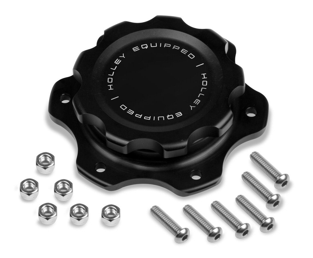 HOLLEYAlm Fuel Cell Cap & Bung w/6 Bolt Flange