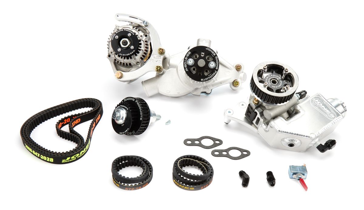 JONES RACING PRODUCTSBELT DRIVE SYSTEM SBC 602 CRATE HTD ALUMINUM